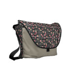 Sac messenger rose et noir vintage à pois sacs messenger