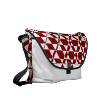 Sac messenger (rouge) à ivoire de Triagonal Besace