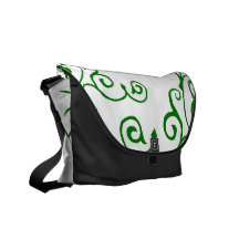 Sac messenger (vert) à ivoire de Cirrus Sacoches