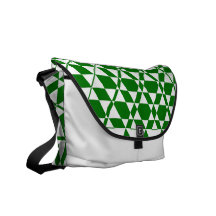 Sac messenger (vert) à ivoire de Triagonal Besace