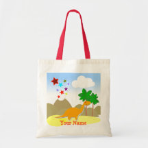 Sac orange Fourre-tout de Vulcano de dinosaure et 