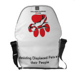 Sac rouge de patte sacoches