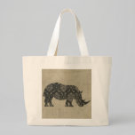 Sac vintage de silhouette de rhinocéros sacs