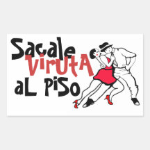 Sacale Viruta al Piso Rectangular Stickers