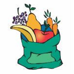 sack of fresh fruit photo sculptures