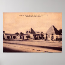 Sacramento, California Victoria Motor Lodge Posters