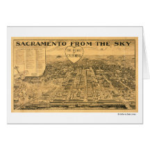 Sacramento from the Sky, 1923 Card