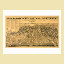 Sacramento from the Sky, 1923 postcards