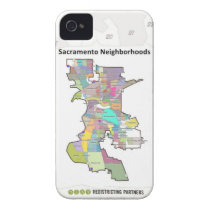 Sacramento Neighbourhoods Iphone 4 Case