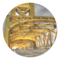 Sacramento Tower Bridge Round Stickers
