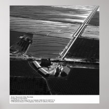 Sacramento Valley, Rice Fields, by Ansel Adams Poster