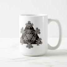 Sacred Geometry: Black Triangles: Coffee Mug