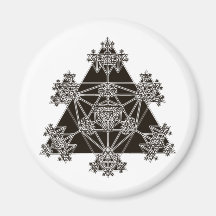 Sacred Geometry: Black Triangles: Fridge Magnets