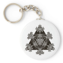 Sacred Geometry: Black Triangles: Keychain