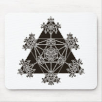 Sacred Geometry: Black Triangles: Mouse Pads