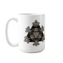 Sacred Geometry: Black Triangles: Coffee Mug