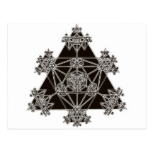 Sacred Geometry: Black Triangles: Post Cards