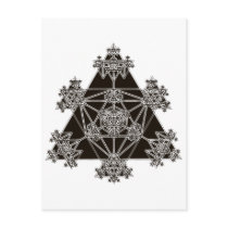 Sacred Geometry: Black Triangles: Post Card