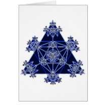 Sacred Geometry: Blue Triangles: Card