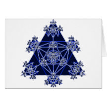 Sacred Geometry: Blue Triangles: Greeting Cards