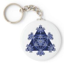 Sacred Geometry: Blue Triangles: Key Chains