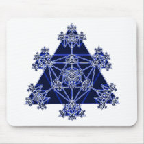 Sacred Geometry: Blue Triangles: Mouse Pad