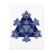Sacred Geometry: Blue Triangles: Postcards