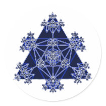 Sacred Geometry: Blue Triangles: Sticker
