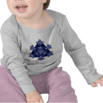 Sacred Geometry: Blue Triangles: Tee Shirts