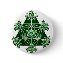 Sacred Geometry: Green Triangles: Pin