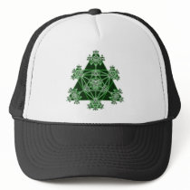 Sacred Geometry: Green Triangles: Trucker Hats