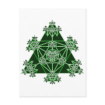 Sacred Geometry: Green Triangles: Postcards