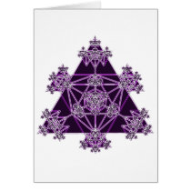 Sacred Geometry: Violet Triangles: Card