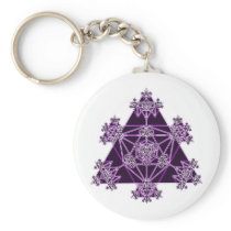 Sacred Geometry: Violet Triangles: Keychains
