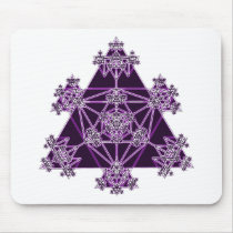 Sacred Geometry: Violet Triangles: Mouse Pad
