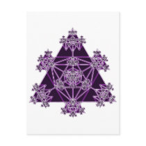 Sacred Geometry: Violet Triangles: Post Cards
