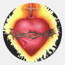 Sacred Heart 2 Round Sticker