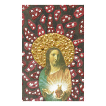 Sacred Heart Jesus Stationery Design