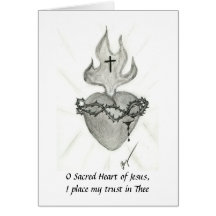 Sacred Heart, O Sacred Heart of Jesus,I place m... Greeting Card