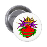 Sacred Heart of Jesus Christ Faith Tattoo Buttons