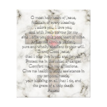 Sacred Heart of Jesus Cross Canvas Prints