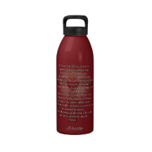 Sacred Heart of Jesus Cross Reusable Water Bottle