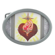 sacred heart sentiment belt buckle
