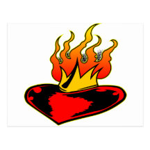 Sacred Heart Tattoo Post Card