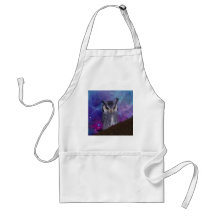 Sacred owl and fantasy sky aprons