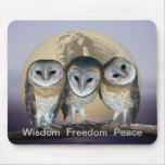 Sacred owls mousepads