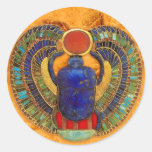 Sacred Scarab of Ancient Egypt Round Sticker