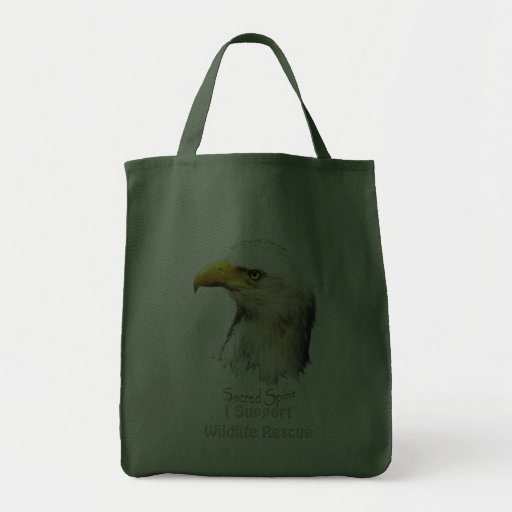 SACRED SPIRIT Bald Eagle Tote Bags