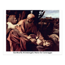 Sacrifice By Michelangelo Merisi Da Caravaggio Post Card