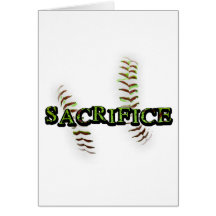 Sacrifice Fastpitch Softball Greeting Card